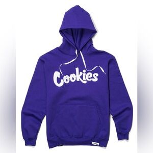 Cookies San Francisco Men’s Medium Original Logo Hoodie V2 Purple White Unisex